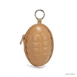 Grenade porte-monnaie + porte-clés - sable - LIVRAISON GRATUITE