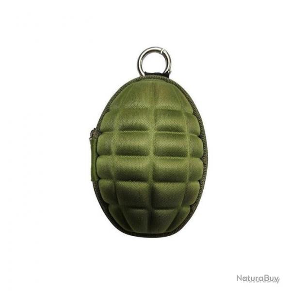 Grenade porte-monnaie + porte-cls - verte - LIVRAISON GRATUITE