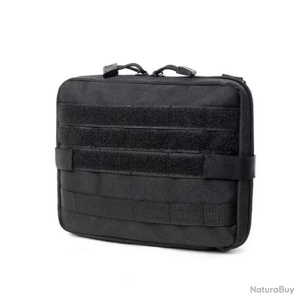 Pochette tactique multi-usages - systme molle - noire - LIVRAISON GRATUITE