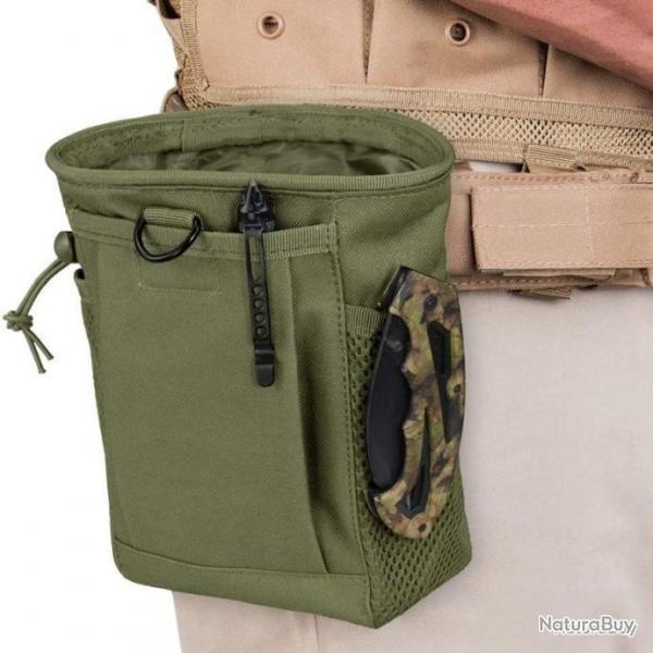 Sacoche tactiquepour munitions et accessoires - systme molle - verte - LIVRAISON GRATUITE