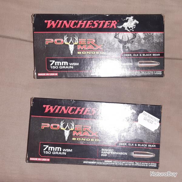40 Balles 7 mm WSM WINCHESTER