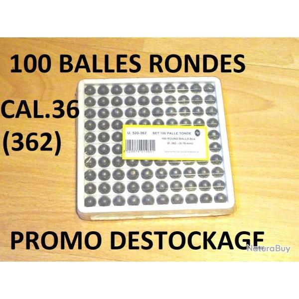 LOT 100 balles rondes PEDERSOLI calibre 36 (362)  10.00 Euros !!!!! -VENDU PAR JEPERCUTE (SI380)