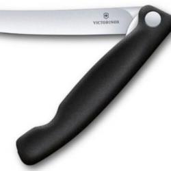 6.7803.F Couteau d'office noir lisse Victorinox Swiss Classic pliant/boîte carton