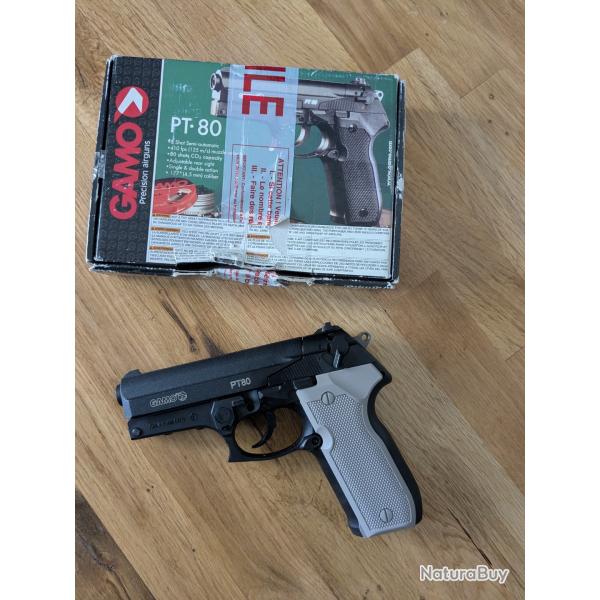 Pistolet CO2 gamo pt 80 3 joules 4.5