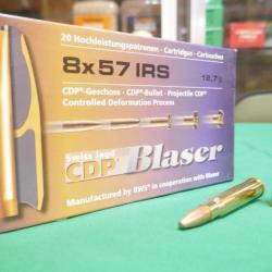 Cartouches BLASER CDP 8x57JRS RWS 196grs/ 12.7g en boite de 20