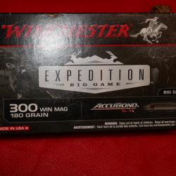 Boite de 20 cartouches WINCHESTER ACCUBOND CT 300 Win Mag 180gr