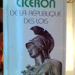 De la republique des lois par Ciceron - Flammarion -