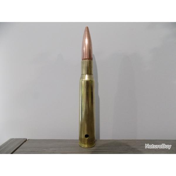 Cartouche calibre 12.7mm neutralise par perage.