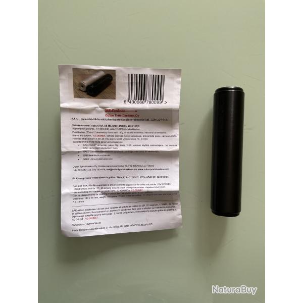 Silencieux modrateur de son 22 lr SAK 1/2x20