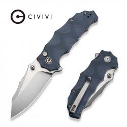 Couteau Civivi Natterjack Blue Lame Acier 14C28N Manche G10 Button Lock IKBS CIVC240282