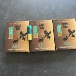 Lot de 30 cartouches MARY ARM ARX Super Dispersantes Cal 12 Plomb N°7