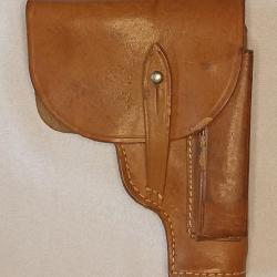 Etui cuir fauve PA UNIQUE 7.65mm vintage
