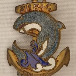 Insigne 21ème Régiment d'Infanterie Colonial France 39/40 WWII