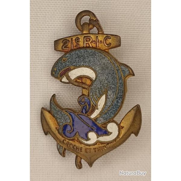 Insigne 21me Rgiment d'Infanterie Colonial France 39/40 WWII