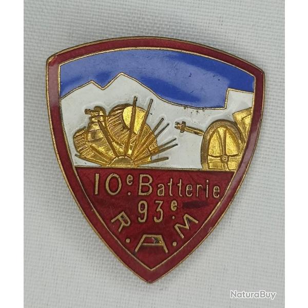 Insigne 10me BDAC/93me Artillerie de montagne anti char 39/40 forteresse WWII