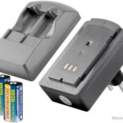 Chargeur double CR-123A et 2 accus lithium ion rechargeables inclus