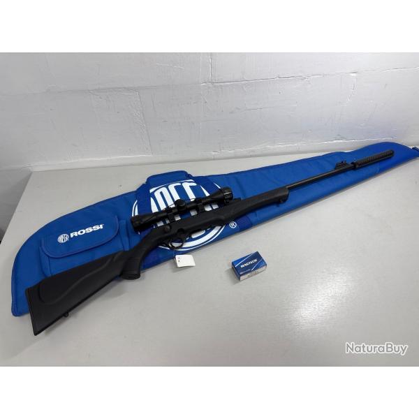 NEUF !!! PACK ROSSI 8122 CALIBRE 22LR AVEC LUNETTE / SILENCIEUX ET FOURREAU / 50 CARTOUCHES