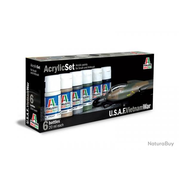 Set de peinture Avion USAF Vietman | Italeri (0000 1325) - Maquette  monter