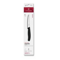 6.7203.6 6 couteaux steak Victorinox Swiss Classic 11cm noir