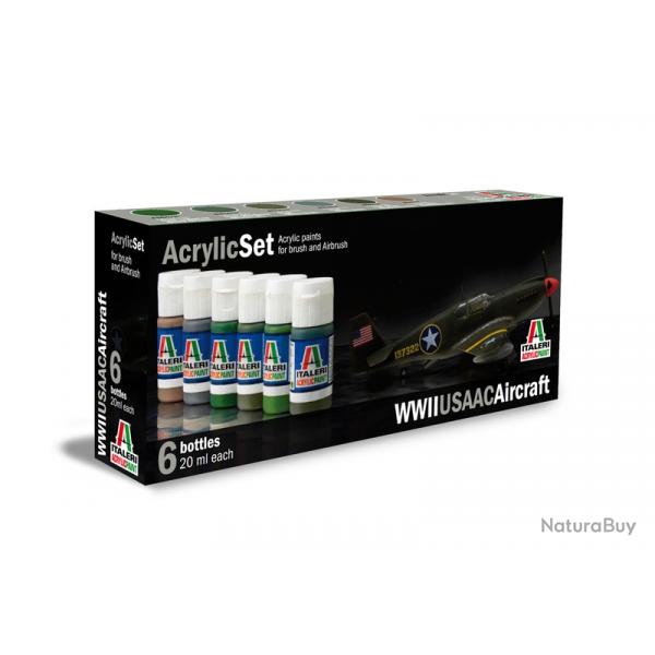 Set de peinture Avions USAAC WWII | Italeri (0000 1331) - Maquette  monter