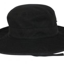 Bob Safari Noir Ficelle Homme Femme - Chapeau Bob Large Coton Denim Taille unique Noir