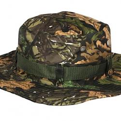 Chapeau Bob Chasse Vert et Marron Camouflage avec Ficelle de serrage Taille unique Vert