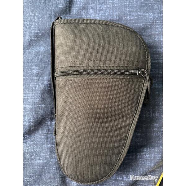 Pochette noir en nylon pour arme de poing