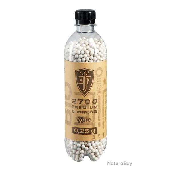 Billes Airsoft BIO 0.25gr Blanche- PLA25 - Elite Force - bouteille 2700