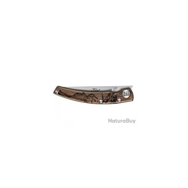 Couteau Le Thiers Animalis Claude DOZORME lame acier X50CrMoV15  cran intrieur gravure cerf