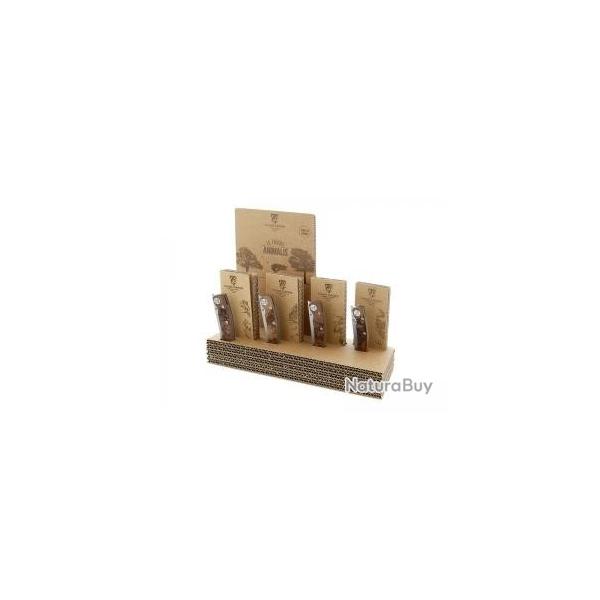 Lot de 4 Couteaux Le Thiers Animalis Claude DOZORME lame acier X50CrMoV15  cran intrieur