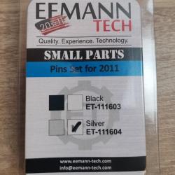 EEMANN TECH - ENSEMBLE DE GOUPILLES POUR 2011 - COULEUR SILVER/ARGENT - ET-111604