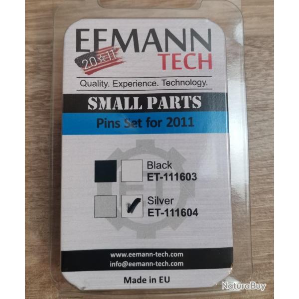 EEMANN TECH - ENSEMBLE DE GOUPILLES POUR 2011 - COULEUR SILVER/ARGENT - ET-111604