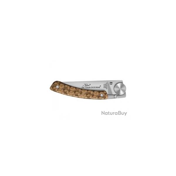 Couteaux Le Thiers Nature DOZORME lame acier X50CrMoV15  cran intrieur gravure nid d'abeille