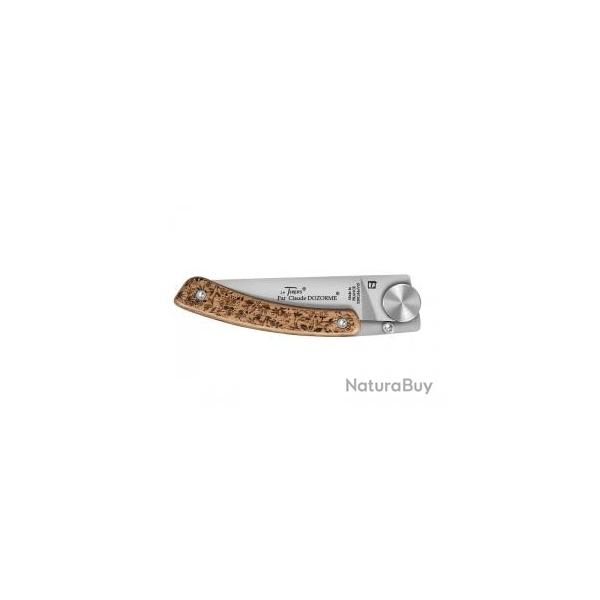 Couteaux Le Thiers Nature DOZORME lame acier X50CrMoV15  cran intrieur gravure feuillage