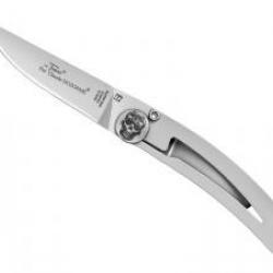 Couteau Le Thiers  DOZORME lame acier X50CrMoV15 à cran intérieur gravure tête de mort