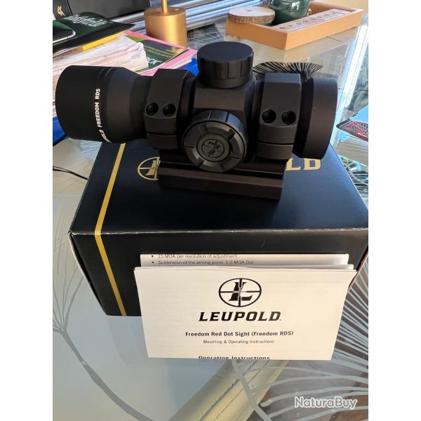 Point rouge LEUPOLD freedom red sight 1x34 1moa + montage monobloc