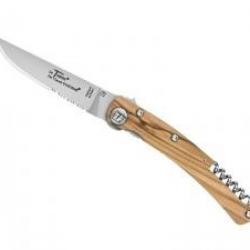 Couteaux Le Thiers DESIGN DOZORME 2 pièces lame  semi-dentée acier X50CrMoV15 manche olivier