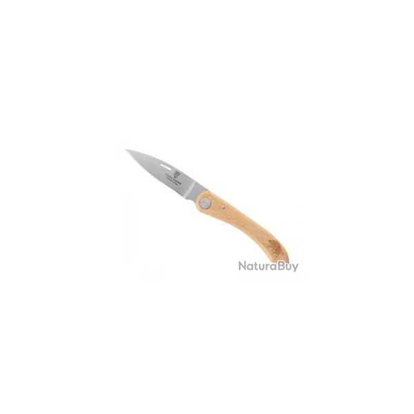 Couteau Claude Dozorme CAPUCIN lame acier X50CrMoV15 manche buis grav sanglier