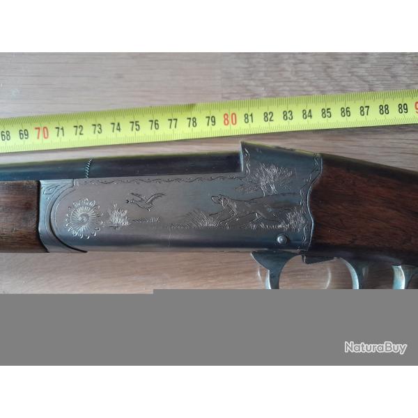 Fusil Monocanon de calibre 20 kerne  de fabrication franaise canon 80 cm belles gravures animalire