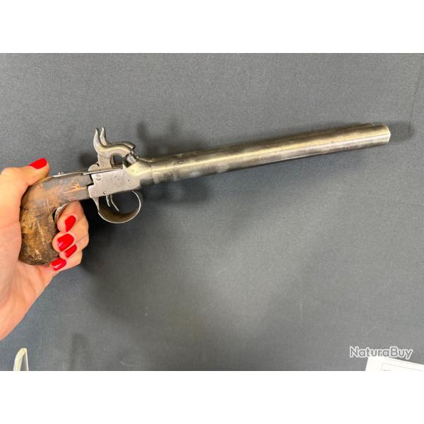 PISTOLET 2 CANONS JUXTAPOSS  PERCUSSION