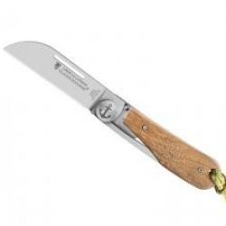 Couteau LONDON Claude DOZORME  lame pied de mouton acier X50CrMoV15 manche habillage teck