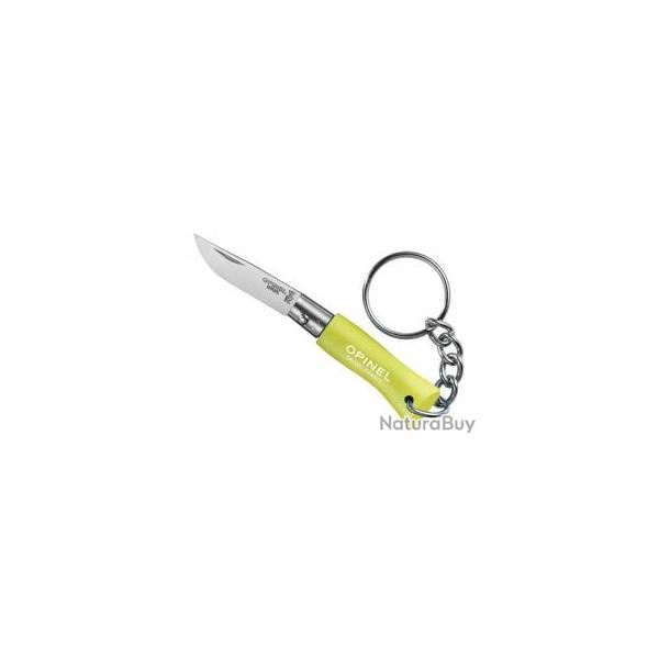 Sachet de 6 portes-cls OPINEL n 2, lame inox, manche 4,5 cm charme lasur anis, virole fixe
