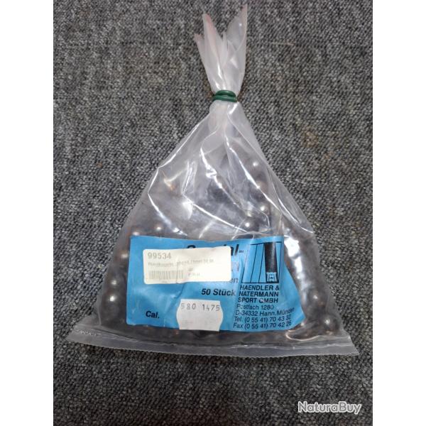 Balles rondes HN (50) - .580- (14,75mm)