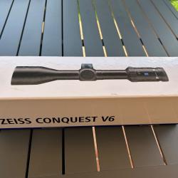 Lunette ZEISS CONQUEST V6 ASV 2x12x50RET 60 poids 655gr diamètre de fixation 30 mm