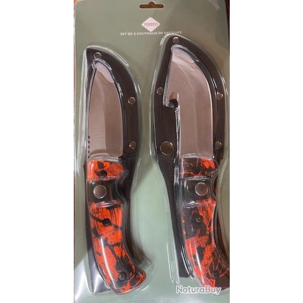 LOT DE 2 COUTEAUX DE DECOUPE DEPECAGE