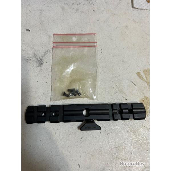 Rail de 21 mm pour collier Leupold QRW2 avec ses 4 vis