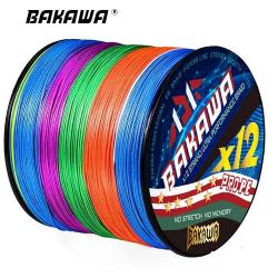 tresse 12 brins 100M 300M 500M 1000M Multifilament PE tissage mer eau douce X12 Muticcolor 1000M-0.2
