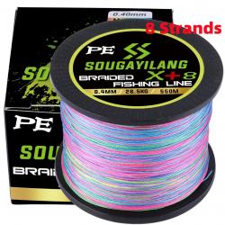 tresses 12 brins/8 brins/4 brins ligne de pêche 550M 350M 150M voir photo 8 strand Multicolor 350M 0