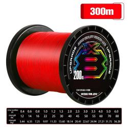tresses X8 Super bain D'eau Salée Ligne De Pêche 8 Brins Multimessieurs Muiltcolor PE ligne Red Colo