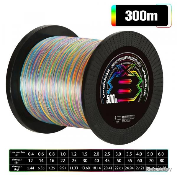 tresses X8 Super bain D'eau Sale Ligne De Pche 8 Brins Multimessieurs Muiltcolor PE ligne Color Co